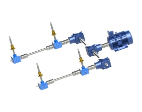 4臺SJA絲桿升降機同步升降